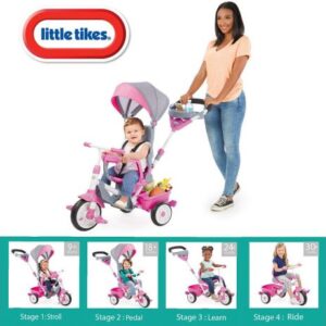 کالسکه‌ی 4 در 1 صورتی Little Tikes