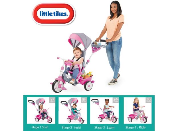 کالسکه‌ی 4 در 1 صورتی Little Tikes, image