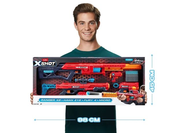 پک 4 تایی تفنگ های ایکس شات X-Shot, image