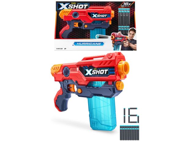 تفنگ ایکس شات X-Shot مدل Hurricane Clip قرمز, image