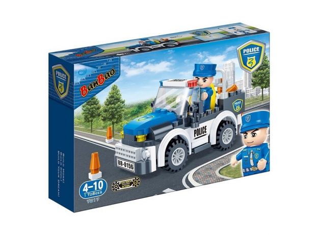 ماشین گشت پلیس ساختنی 88 قطعه Banbao, image