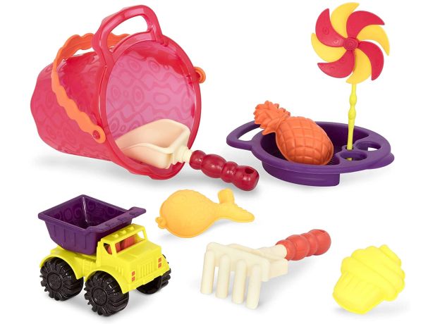 ست سطل و وسایل شن بازی B. Toys مدل قرمز, image