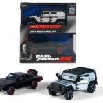 پک 2 تایی ماشین های فلزی Fast & Furious مدلDoms’s Dodge Charger وTej's Jeep Wrangler با مقیاس 1:32, image