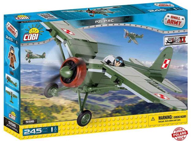 بلاک ساختنی کوبی مدل هواپیمای جنگنده PZL P.11C, image