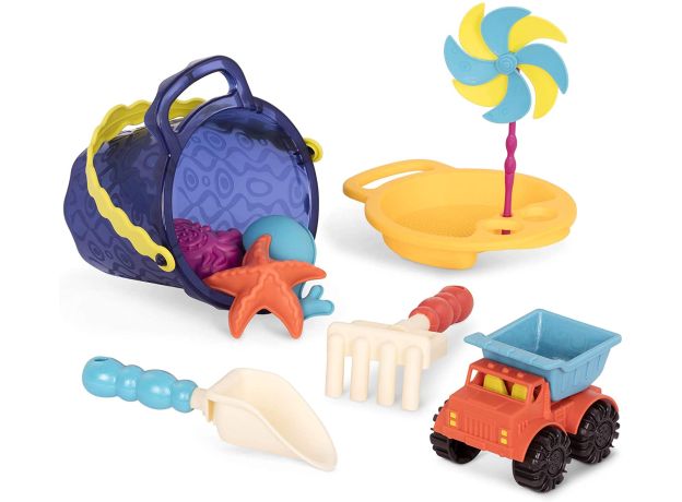 ست سطل و وسایل شن بازی B. Toys مدل آبی, image