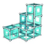 بازی مگنتی 174 قطعهای جیومگ مدل Blue and Silver Metal, image 2