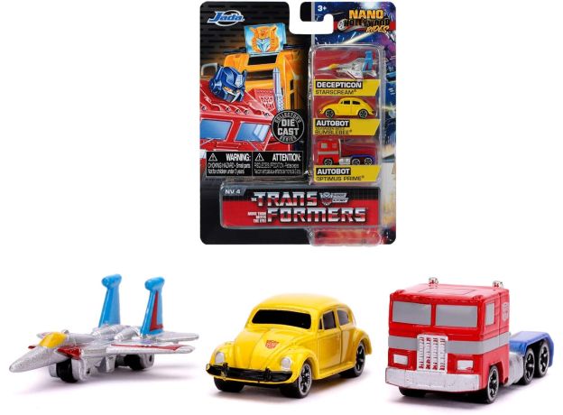 پک 3 تایی ماشین‌های فلزی کوچک Hollywood Rides مدل Transformers, تنوع: 253251013-Transformers, image