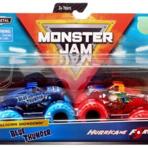 ماشین‌های دوقلو Monster Jam مدل Blue Thunder & Hurricane Force با مقیاس 1:64