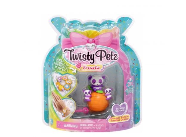 پک تکی دستبند درخشان معطر Twisty Petz سری Treatz مدل Orange Pandas, image
