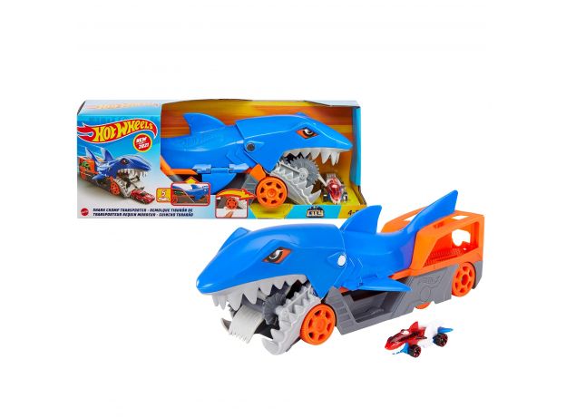 ماشین کوسه 33 سانتی Hot Wheels مدل Shark Chomp Transporter, image