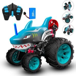 ماشین کنترلی 5 چرخ Shark Stunt Car طرح کوسه Crazon با مقیاس 1:14