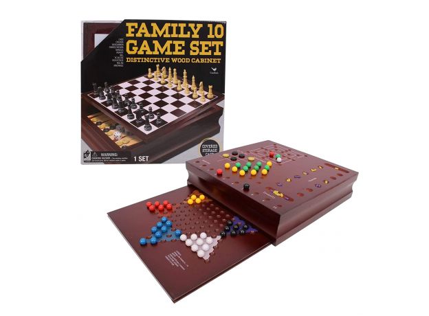 10 بازی گروهی در 1 ست چوبی Game Center, image