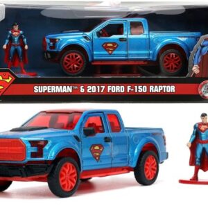 ماشین فلزی شورلت 2017 Ford F-150 Raptor و فیگور فلزی سوپرمن با مقیاس 1:32