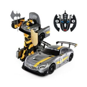 ماشین کنترلی تبدیل شونده مرسدس بنز AMG GT3 نقره ای راستار با مقیاس 1:14