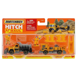 پک تریلر و کامیون Match Box سری Hitch and Haul مدل Road Stripe King, تنوع: H1235-Plowverizer, image