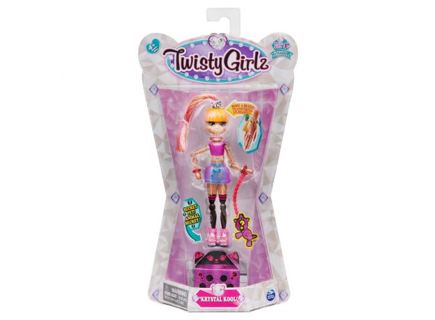 پک تکی عروسک دستبندی Twisty Girlz همراه با سوپرایز مدل Krystal Kool, image