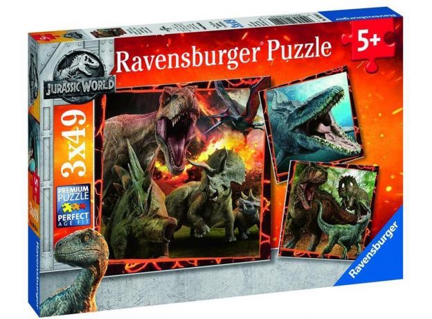 پازل 3 در 1 راونزبرگر مدل پادشاهی سقوط کرده دنیای ژوراسیک, image