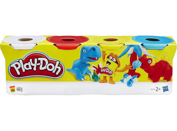 پک 4 تایی خمیربازی Play Doh مدل دایناسور, image