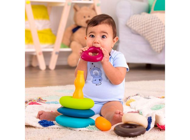 بازی آموزشی حلقه های رنگی B. Toys, image