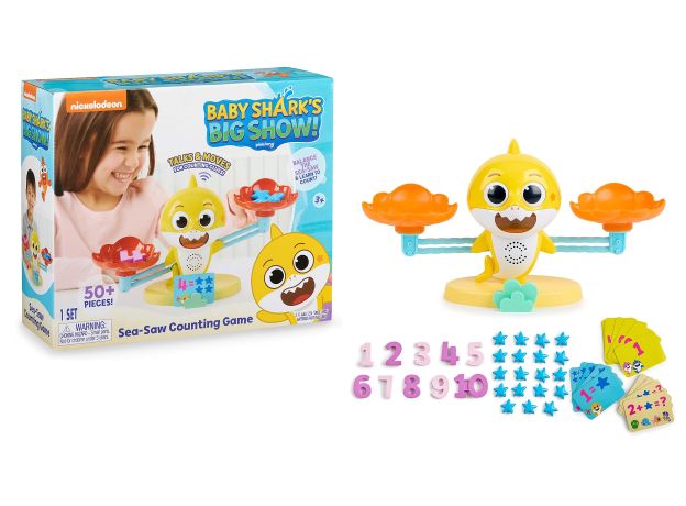 بازی محاسبه اعداد به همراه ترازو بیبی شارک Baby Shark سری Big Show مدل Sea-Saw, image