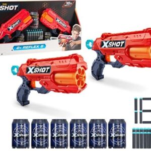 تفنگ دوقلو ایکس شات X-Shot مدل Reflex6 قرمز