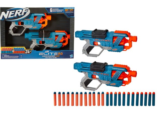 پک 2 تایی تفنگ های نرف Nerf مدل Elite 2.0 Commander RD-6, image