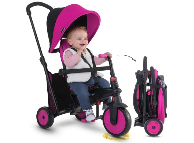 سه چرخه 6 حالته صورتی (10 تا 36 ماه) Smartrike, image