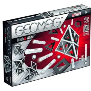 بازی مغناطیسی 68 قطعه‌ای جیومگ مدل Black and White, image