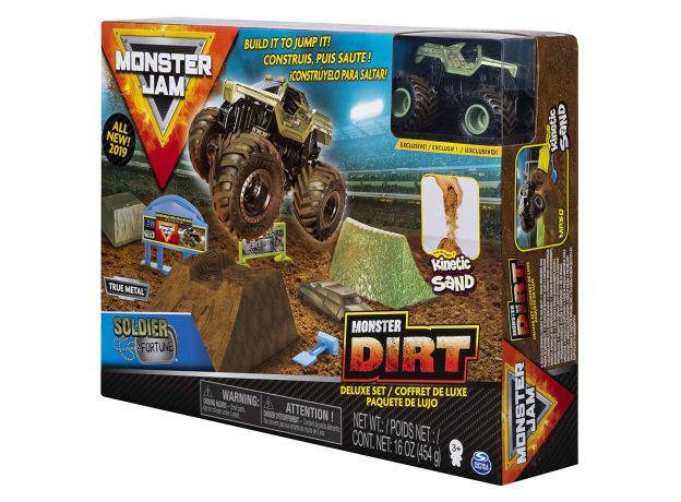 ماشین Monster Jam Dirt مدل Soldier همراه با Kinetic Sand, image