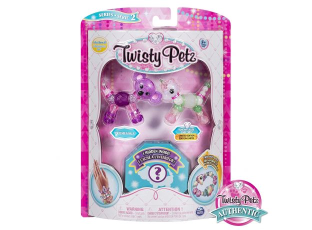 پک 3 تایی دستبندهای درخشان Twisty Petz مدل Koala & Unicorn, image