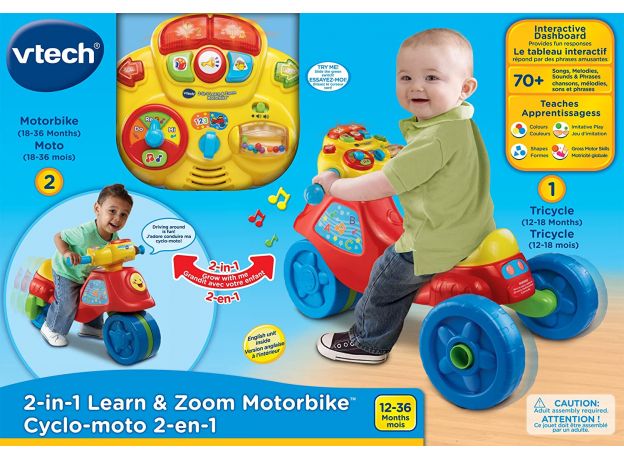 سواری دو حالته موزیکال قرمز Vtech, image