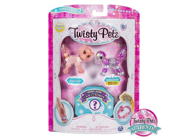 پک 3 تایی دستبندهای درخشان Twisty Petz مدل Tiger & Puppy, image