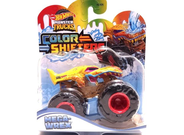 پک تکی ماشین Hot Wheels Color Shifter سری Monster Truck مدل Mega Wrex, تنوع: HGX06-Mega Wrex, image