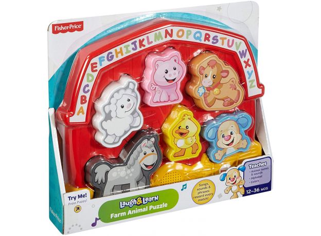 پازل موزیکال Fisher Price مدل حیوانات مزرعه, تنوع: CGM43-Farm, image