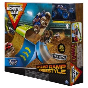 ماشین Monster Jam مدل Son Uva Digger به همراه پیست پرش با مقیاس 1:64