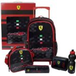 ست 5 در 1 کوله پشتی چرخدار 46 سانتی Ferrari مدل Track, image
