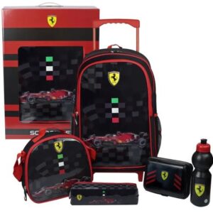 ست 5 در 1 کوله پشتی چرخدار 46 سانتی Ferrari مدل Track, image