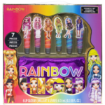پک 6 تایی لیپ گلاس Rainbow High همراه با کیف, image
