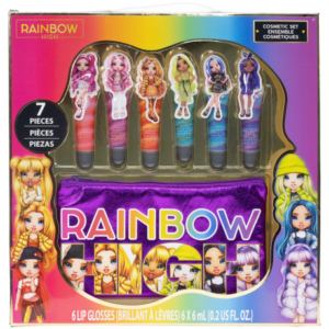 پک 6 تایی لیپ گلاس Rainbow High همراه با کیف, image
