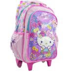 کوله پشتی چرخدار 40 سانتی هلو کیتی گلدار, image