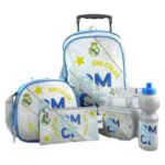 ست 6 در 1 کوله پشتی چرخدار 40 سانتی Real Madrid, image 6