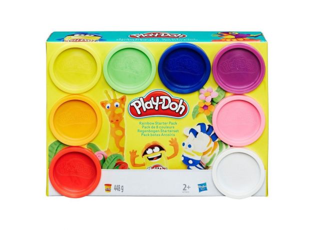 پک 8 تایی خمیربازی مدل رنگین کمانی Play Doh, image