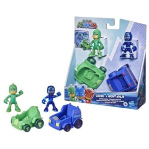پک 2 تایی فیگور و ماشین گکو و نینجای شب گروه شب نقاب PJ Masks