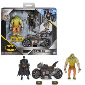 پک دوتایی فیگورهای 10 سانتی بتمن و کروکودیل به همراه Batcycle