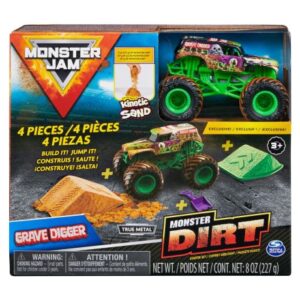 ماشین Monster Jam Dirt مدل Grave Digger همراه با Kinetic Sand