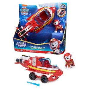 زیردریایی دلفینی همراه با فیگور مارشال سگ های نگهبان Paw Patrol سری Aqua Pups, تنوع: 6065229-Marshall, image