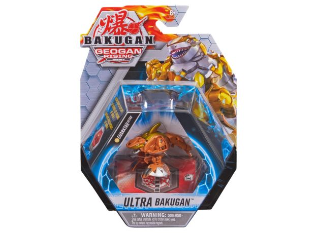 پک تکی Ultra باکوگان Bakugan سری GeoGan Rising مدل Sharktar Gold, image