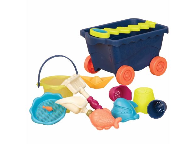 ست واگن و وسایل شن بازی B. Toys, image