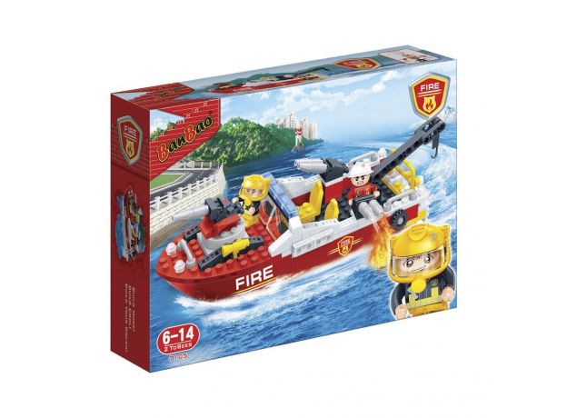 بلاک ساختنی بن بائو مدل قایق آتش‌نشانی, image