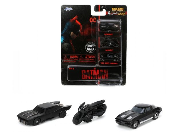 پک 3 تایی ماشین‌های فلزی کوچک Hollywood Rides مدل بتمن, تنوع: 253251013-Batman, image